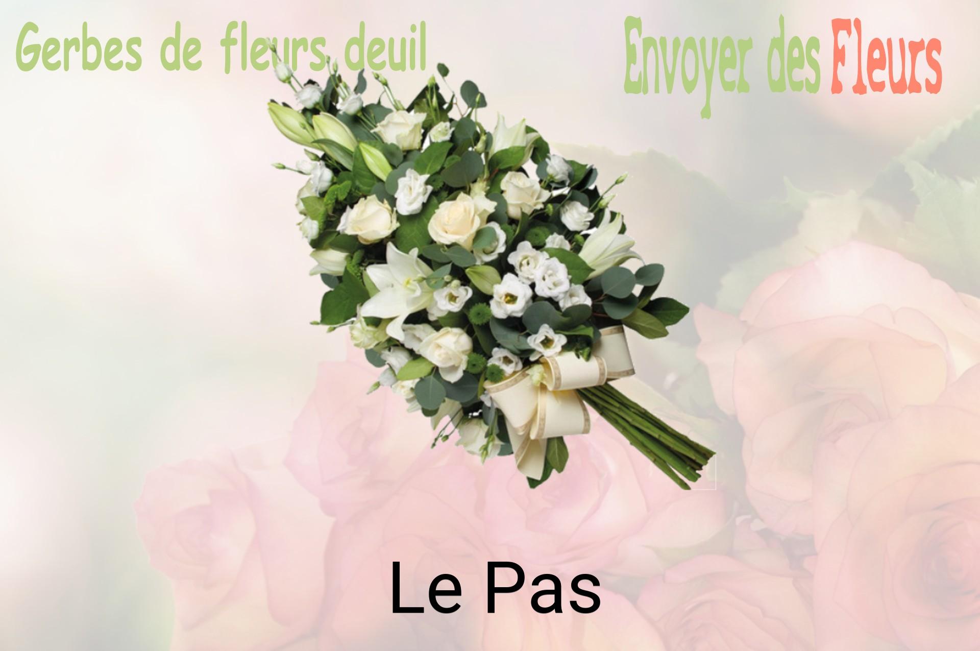 Gerbe de fleurs de deuil livrée à Le Pas